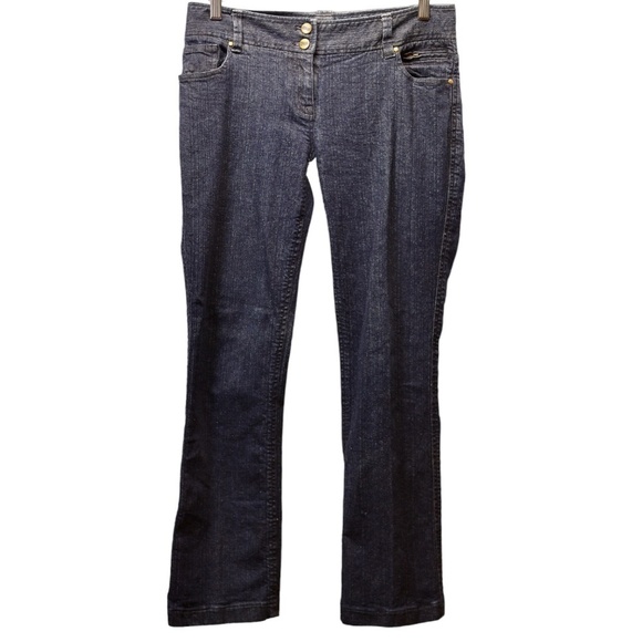 Eccoci Denim Dark Blue Stretch Jeans Bootcut Womens Size 6 - Picture 1 of 6